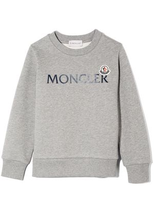 Moncler Enfant logo-print cotton sweatshirt - Grey