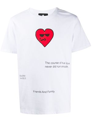 DUOltd short-sleeved His Valentines T-shirt - White