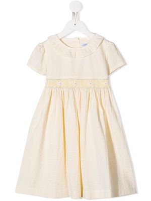 Siola embroidered striped dress - Yellow