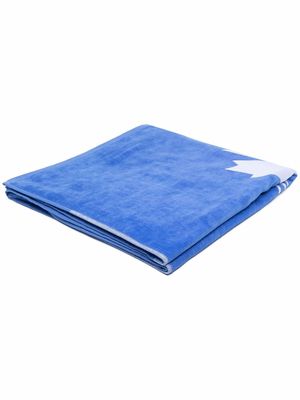 Dsquared2 two-tone motif-print towel - Blue