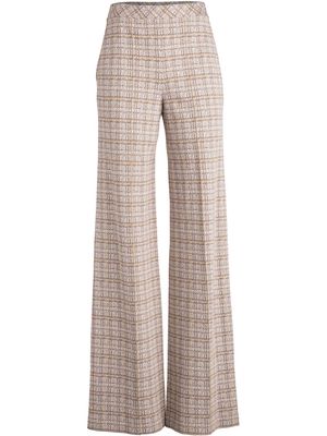Rosetta Getty check-pattern wide-leg trousers - Brown