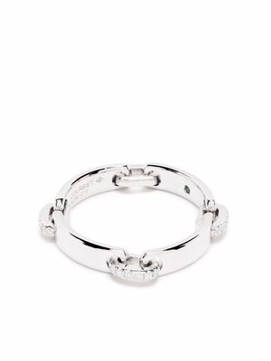Courbet 18kt recycled white gold CELESTE laboratory-grown diamond band ring - Silver