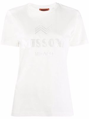 Missoni logo-embroidered T-shirt - White