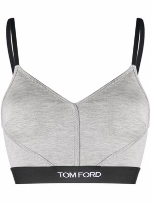TOM FORD stretch-modal crop top - Grey