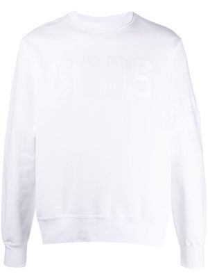 Gcds embroidered logo jumper - White