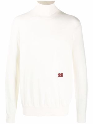 OAMC logo-embroidered high-neck jumper - White