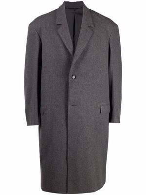 Lemaire oversized felted wool coat - Grey