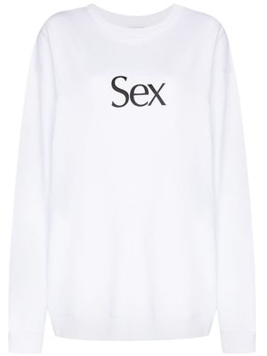 More Joy logo print cotton sweatshirt - White