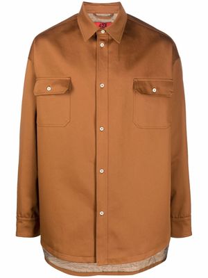 424 long-sleeve shirt jacket - Neutrals