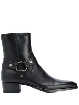 Saint Laurent leather ankle boots - Black