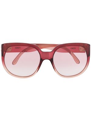 Fendi Eyewear oversize-frame gradient-lens sunglasses - Red