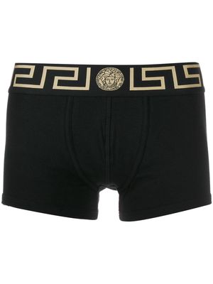 Versace Medusa Greek Key waistband boxer shorts - Black