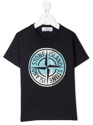Stone Island Junior logo-print cotton T-Shirt - Blue