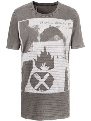 11 By Boris Bidjan Saberi x Massive Attack bleached-effect T-shirt - Grey