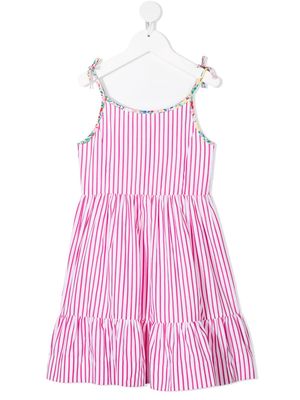 Ralph Lauren Kids striped cotton sleeveless dress - Pink