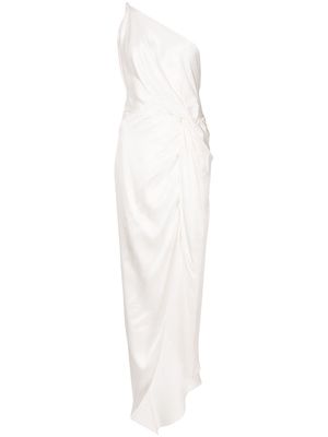 Michelle Mason twist-knot silk gown - White
