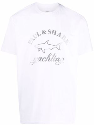 Paul & Shark logo-print cotton T-shirt - White