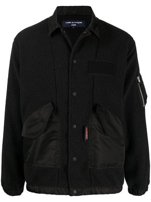 Comme Des Garçons Homme teddy fleece shirt jacket - Black