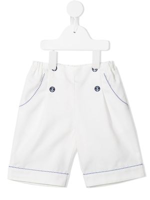 Familiar anchor-motif shorts - White