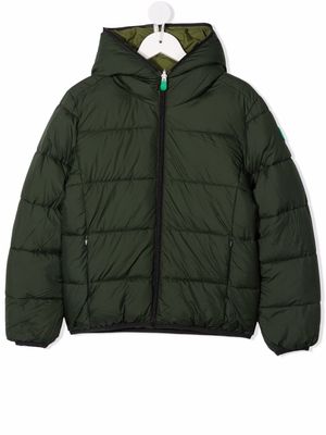 Save The Duck Kids padded hooded jacket - Green