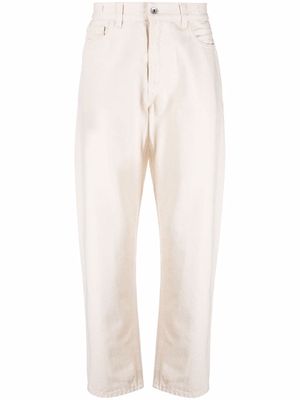 YMC Tearaway high-waist straight jeans - Neutrals