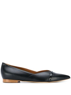 Malone Souliers pointed-toe leather pumps - Black