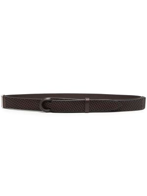 Orciani perforated leather belt - Brown