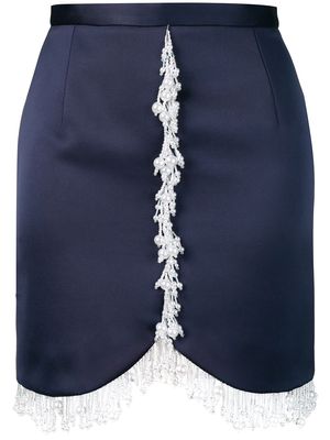 Christopher Kane pearl embellished mini skirt - Blue