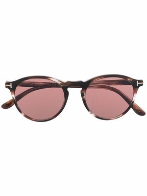 TOM FORD Eyewear Aurele round-frame sunglasses - Brown