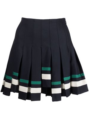 Monse step-hem pleated mini skirt - Blue