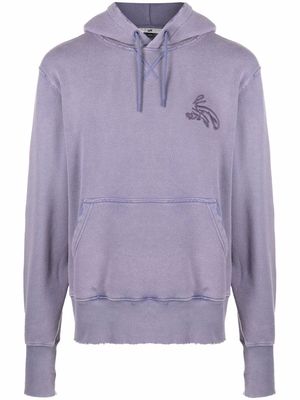 Eytys Lewis embroidered-logo hoodie - Purple