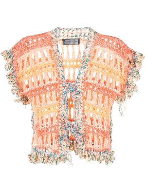 Tata Christiane chunky-knit net cardigan - Multicolour