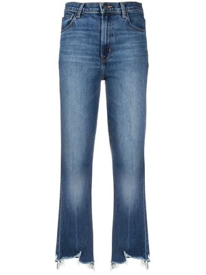 J Brand frayed cropped jeans - Blue