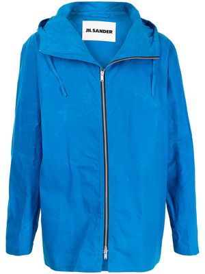 Jil Sander oversized hooded jacket - Blue