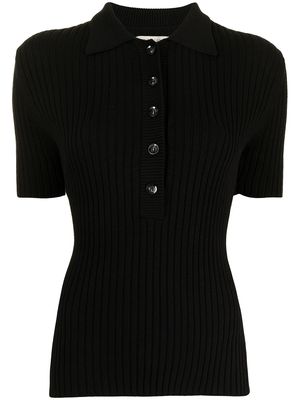 Anna Quan Eden knitted polo shirt - Black