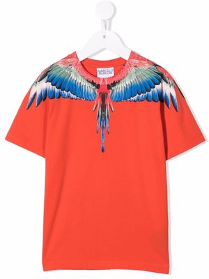 Marcelo Burlon County Of Milan Kids wings-print T-shirt - Red
