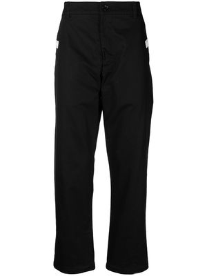 izzue cropped straight-leg trousers - Black
