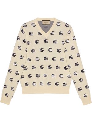 Gucci GG knit cotton jacquard jumper - White