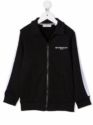 Givenchy Kids logo-print zipped jacket - Black