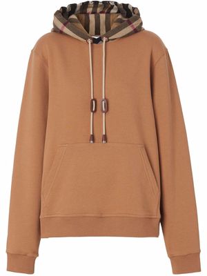 Burberry check-print hoodie - Brown