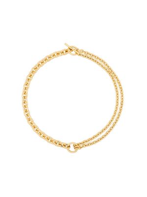 All Blues 18kt gold double mix chain necklace