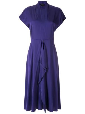 Alcaçuz Clarice flutter-detail dress - Purple