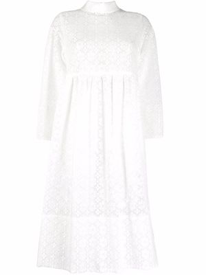Comme des Garçons TAO floral-lace empire-line dress - White