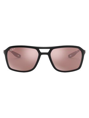 Ray-Ban x Scuderia Ferrari square-frame sunglasses - Black