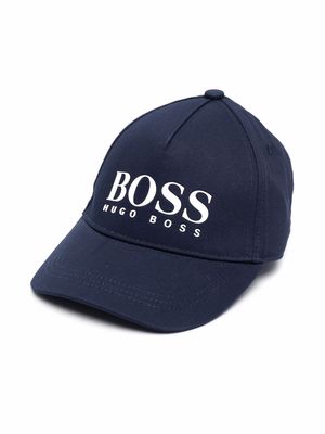 BOSS Kidswear logo print baseball cap - Blue