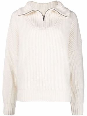 Loulou Studio ribbed-knit cashmere jumper - White