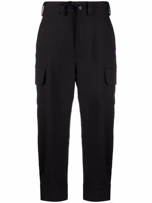 Y-3 high-waisted cargo trousers - Black