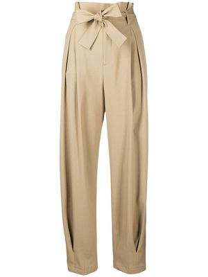 RED Valentino paperbag tapered trousers - Neutrals