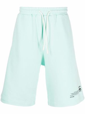 MSGM knee-length cotton track shorts - Green