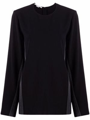 Stella McCartney contrast stripe sweatshirt - Black